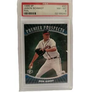 1996 Upper Deck SP Premier Prospects Jason Schmidt #20 Atlanta Braves PSA MT8